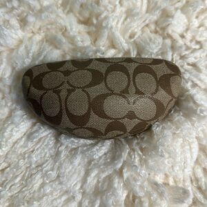COACH Signature jacquard hard sided sunglasses case sunglasses holder